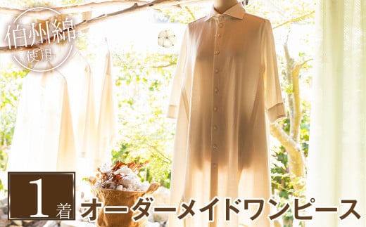 ＜サンプル発送無し＞伯州綿のオーダーメイドワンピース(1着)【sm-CZ003・sm-CZ004】【伯州綿のシャツ屋】