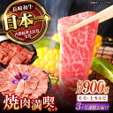 【ふるさと納税】【3回定期便】【焼き肉満喫セット】モモ 上カルビ 総計900g / 焼肉 牛肉 長崎和牛 A4～A5ランク / 諫早市 / 野中精肉店[AHCW076]