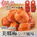 【ふるさと納税】南高梅 梅干し 美郷梅 シソ風味 400g×2 3Lサイズ 塩分控えめ A級品 [農林産物直売所 美郷ノ蔵 宮崎県 美郷町 31ab0113] 国産 宮崎県産 美郷産 常温 送料無料 贈答品 プレゼント ギフト 贈り物 おやつ お菓子 調理 おかず 料理 普段使い