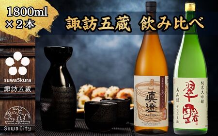 先行予約 信州 諏訪五蔵 新酒 日本酒 飲み比べ セット 1800ml 2本 真澄 「あらばしり樽酒」 舞姫 「翠露 美山錦中汲み生酒」 プレゼント 贈り物 ギフト 父の日 長野県 諏訪市 ※2025年12月中旬以降 順次発送予定 【102-77】