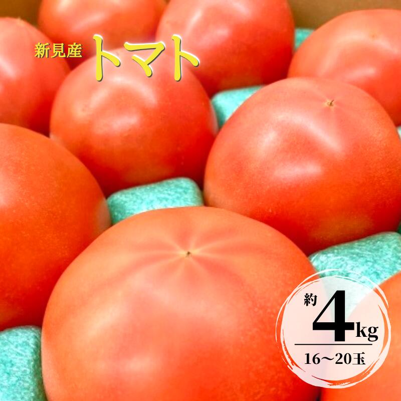 【ふるさと納税】新見産 トマト 1箱 約4kg 16～20玉 岡山県新見市 【2026年7～9月限定】