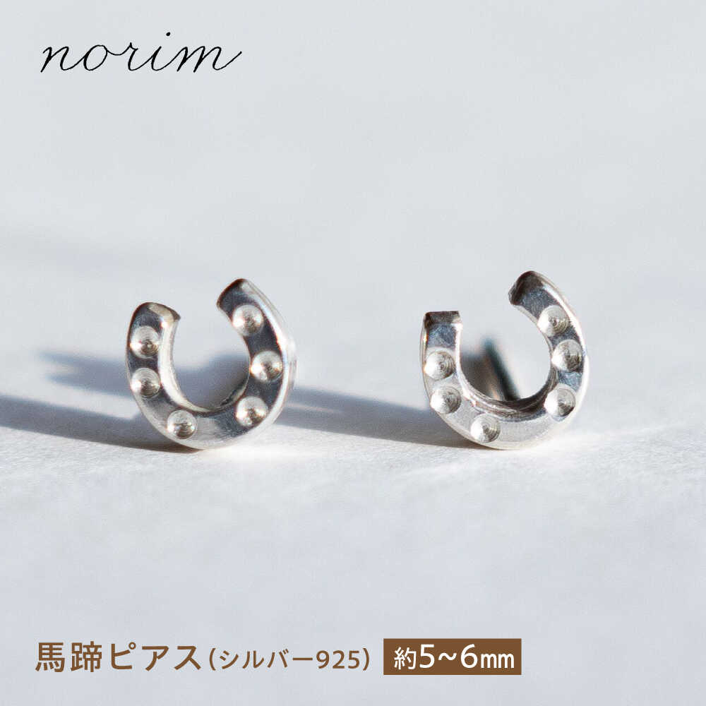 【ふるさと納税】馬蹄 ピアス シルバー925 / 競馬 馬 グッズ 馬蹄 ハンドメイド リング アクセサリー シルバーピアス / 栗東市 / norim[BIBP014]
