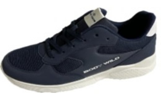 「BODY WILD」紳士用　スニーカー　BMS 1575 　（ネイビー／26.5cm）