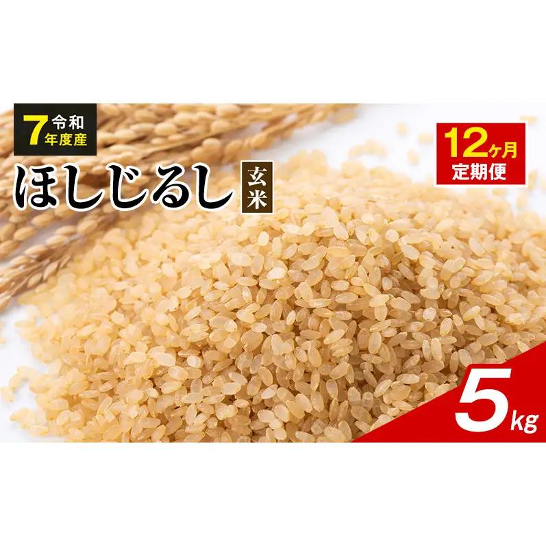 令和7年度産 ほしじるし 5kg 玄米 12ヶ月定期便 米 静岡県 袋井市【離島配送不可】