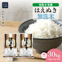 【ふるさと納税】＜令和6年産米＞ 大蔵村 はえぬき ＜無洗米＞ 30kg 定期便（10kg×3回お届け）