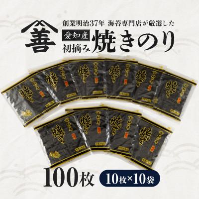 ふるさと納税 西尾市 愛知産　初摘み　焼きのり100枚・Y089-26