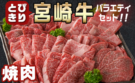 宮崎牛バラエティ焼肉セット1kg_AC-8922_(都城市) 宮崎県産 宮崎牛 ロース ウデ バラ 肩ロース モモ バラエティセット 食べ比べ 霜降り コク 旨み