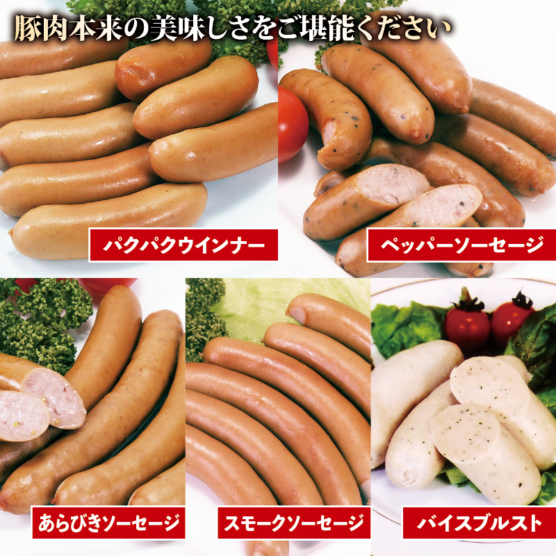 ソーセージ 5種 詰合せセット 720g 無塩せき 国産 添加物 不使用 豚肉 ぶたにく 豚 ぶた ポーク 挽き肉 ひきにく ミンチ ウィンナー 粗挽き 燻製 阿波美豚 ブランド 高級 人気 おすすめ