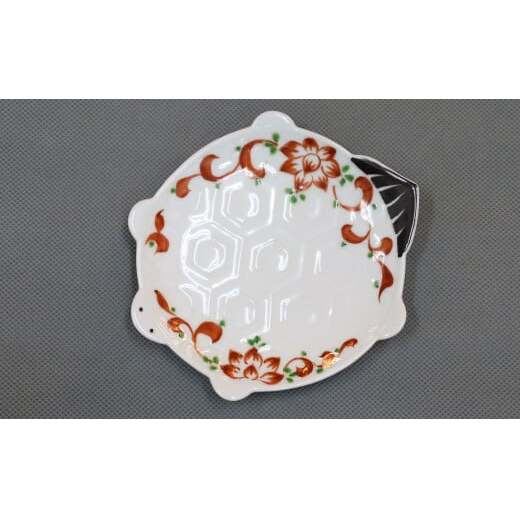 有田焼 銘々皿 鶴と亀 ペアセット 大慶 食器 うつわ 器 お正月 ハレの日 お祝い 小皿 A20-515_イメージ5