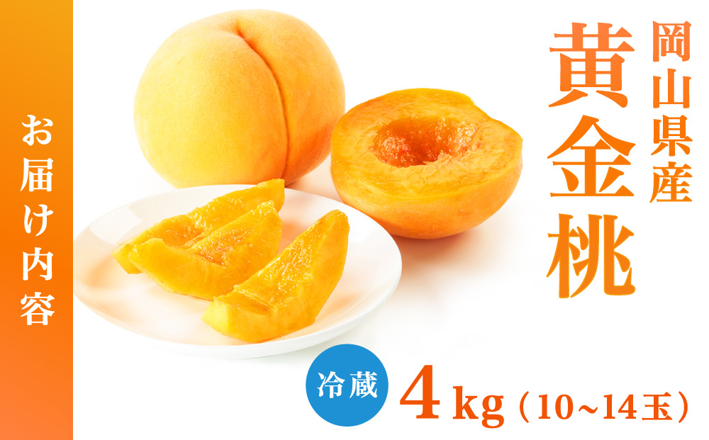【先行予約】2026年9月発送【家庭用】岡山県産 黄金桃 4kg 4kg