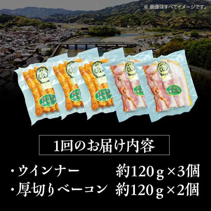 ベーコン【全12回定期便】ウィンナーセット（小） ベーコン[AGAZ084]