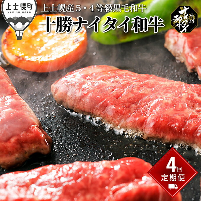 【ふるさと納税】十勝ナイタイ和牛 定期便 4ヵ月コース 計4回 焼肉 すき焼き 北海道産 牛肉 5・4等級黒毛和牛 オレイン酸含有率55%以上 レビューキャンペーン対象品 ※オンライン申請対応