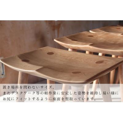 ふるさと納税 大川市 スツール(ブラックチェリー材)1脚　【大川家具】 |  | 02