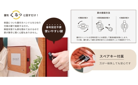 壁掛けポスト Clein(クレイン) ブラック