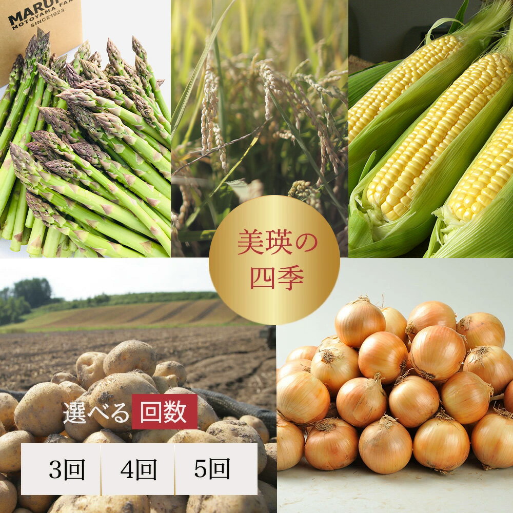 【ふるさと納税】【令和8年産予約受付！】～美瑛の四季～ 野菜 米 定期便 セット 詰め合わせ | 美瑛米 ななつぼし お米 コメアスパラ とうもろこし 食べ比べ 送料無料 セット 玉ねぎ 人気 おすすめ ランキング いも 芋 イモ じゃがいも ジャガイモ 野菜