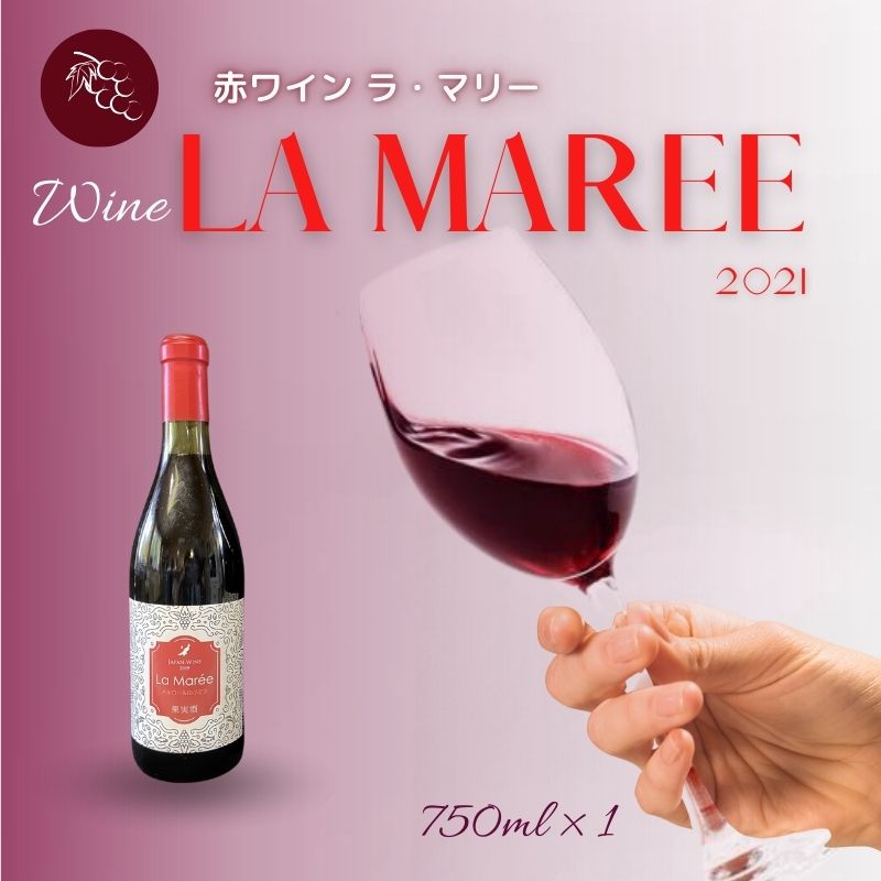 【ふるさと納税】果実味あふれる赤ワイン ラ・マリー2021 750ml 1本 ブドウ 赤ワイン 新潟県 糸魚川 あぐりいといがわ 糸魚川農業興舎 汐路ブドウ園 メルロー 山ぶどう ワイン 酒 ライトボディ クリスマス お正月 christmas