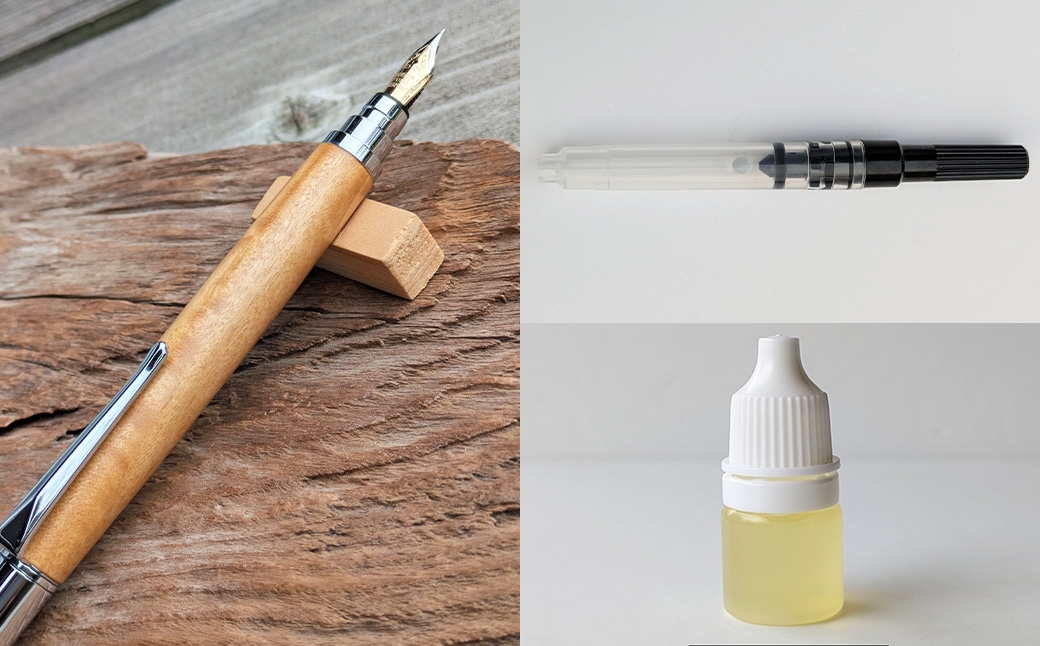 サテンウッド （ リボン杢 ） の万年筆N （ C ）