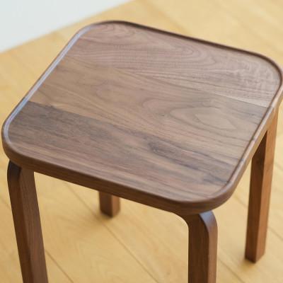 ふるさと納税 府中市 府中市の家具　コッコスツール　ウォールナット材/生地:ラムース(マリンブルー)(組み立て式) |  | 02