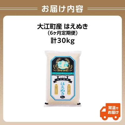 ふるさと納税 大江町 《先行受付》新米《6ヶ月定期便》 はえぬき 5kg×6ヶ月【10月頃より順次発送】001-T06 |  | 02