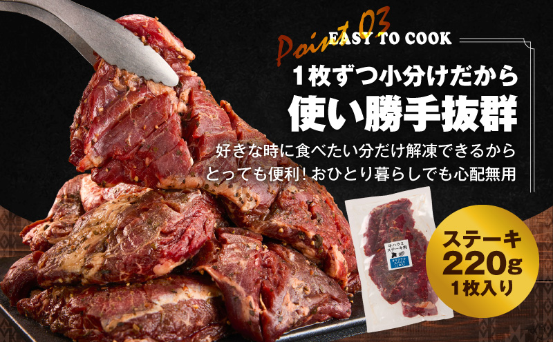 【満足牛ハラミステーキ】オリジナルスパイス仕込み 1枚220g×12P 合計2.64kg 【味付け ハラミ ステーキ 小分け 焼くだけ 簡単調理 BBQ 牛肉 普段使い】