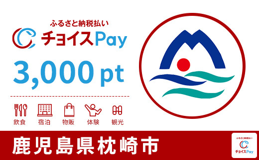 
            枕崎市チョイスPay 3,000pt【会員限定のお礼の品】
          