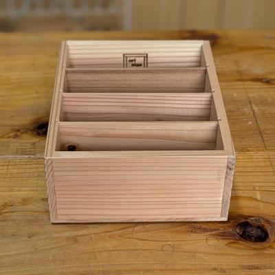 ふるさと納税 河内町 【茨城県伝統工芸品指定】kasane　重ねてつかえる杉の小物入れ(仕切あり)