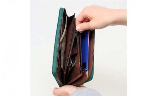 豊岡工房　牛革コインが分けられる長財布（3774-16）ピンク