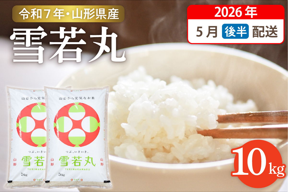 【令和7年産米】☆2026年5月後半発送☆ 雪若丸 10kg（5kg×2袋）山形県 東根市産　hi003-148-053-2