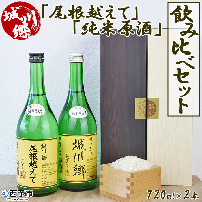 
            ＜日本酒 城川郷「尾根越えて」「純米原酒」飲み比べ セット 720ml×2本＞ お酒 さけ 特別純米酒 おねこえて ギフト 贈り物 贈答用 お祝い 御祝い 内祝い 家飲み 宅飲み 乾杯 特産品 中城本家酒造 愛媛県 西予市【常温】『1か月以内に順次出荷予定』
          