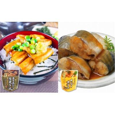 ふるさと納税 根室市 まるあなご蒲焼き風&amp;さばの味噌煮セット A-09104