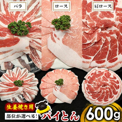 【ふるさと納税】【部位が選べる！】アグー豚　パイとん　生姜焼き用　600g あぐー アグー あぐー豚肉 アグー肉 バラ ロース 肩ロース 選べる ブランド豚 パイン 生姜焼き 肉巻き 豚汁 パイナップル パイとん 沖縄の豚肉 ヤンバル やんばる パインアップル 東村