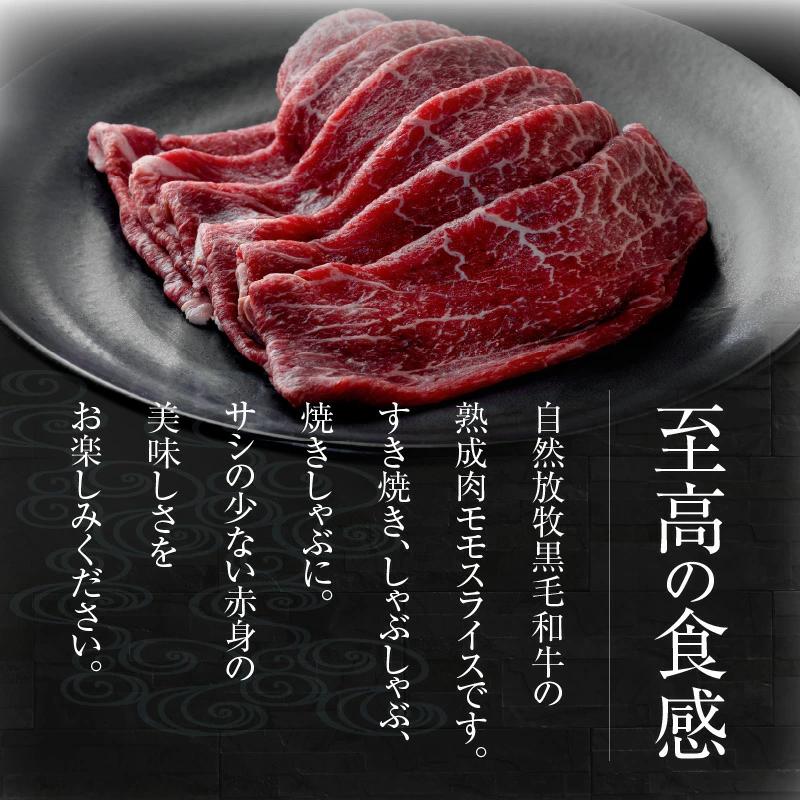 八崎牛の熟成モモスライス約250g×2【贈答向け】 N0105-YC707