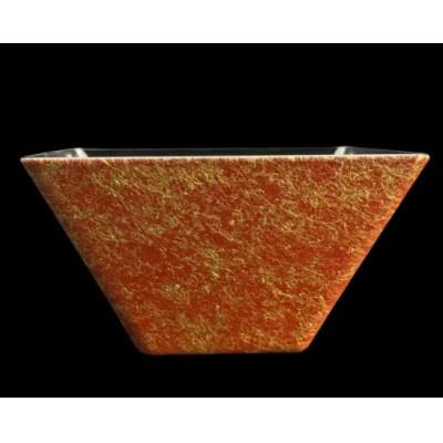 ふるさと納税 高野町 角小鉢(マット仕上げ)S 本朱