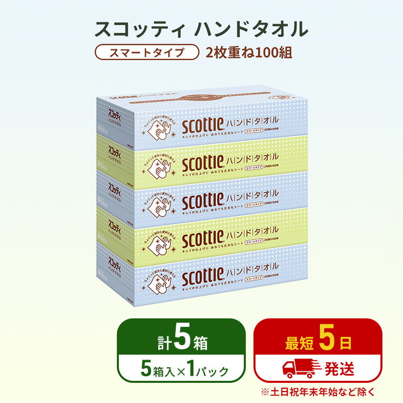【ふるさと納税】ペーパータオル スコッティ キレイの仕上げ 5箱 ( 5箱 × 1パック )