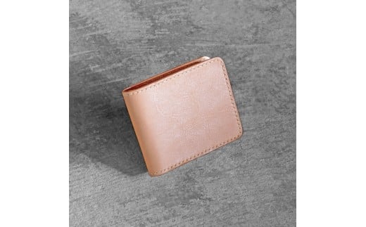 栃木レザー使用｜やわらか本革二つ折り財布｜Half wallet 02C｜タン｜minca（全7色）
