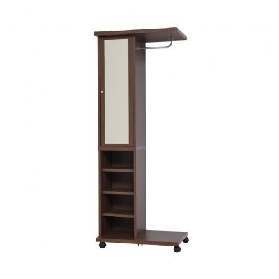 ふるさと納税 海南市 ミラー付ハンガーラック ワゴン ブラウン 62136 |  | 01