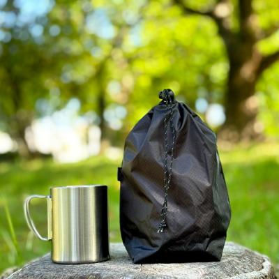 ふるさと納税 名古屋市 【S 1.5L・黒】　キャンプで大活躍!トイレットペーパーホルダー 小さめナイロン巾着袋