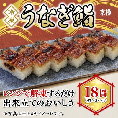 ふるさと納税 船橋市 冷凍　うなぎ鮨(6貫)　3本セット
