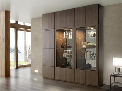 ミュージアム 幅60cm コレクションボード コレクション棚 ガラス棚 高級 大川家具 壁面収納 LEDライト【開梱設置】