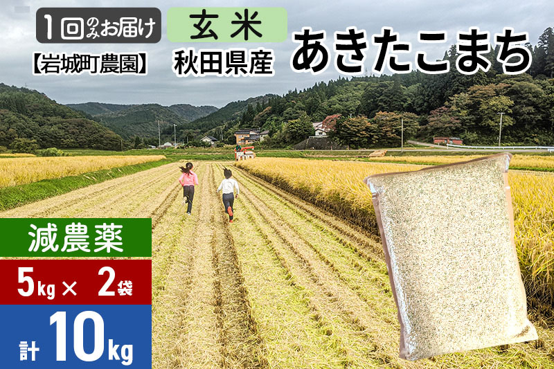 
            【玄米】〈減農薬〉秋田県由利本荘市産 あきたこまち 10kg (5kg×2袋) 令和6年産 新鮮パック 低農薬
          