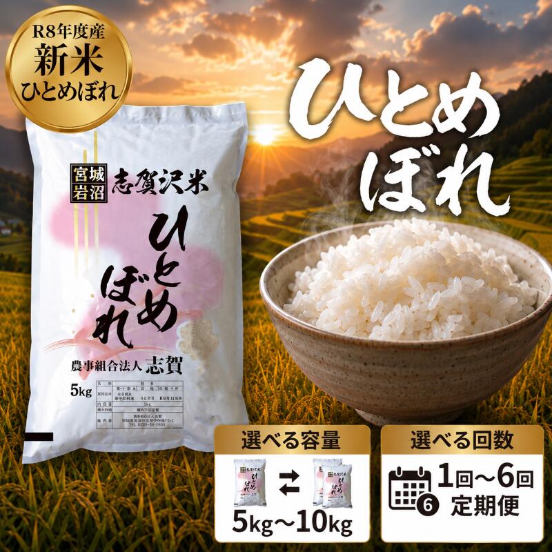 【ふるさと納税】 令和8年産 新米 ひとめぼれ [選べる容量/回数] おこめ 白米 精米 ライス ごはん 安心 安全 安定 定番 オールマイティ バランス 絶妙 口あたり おべんとう 弁当 おにぎり 冷めてもおいしい 和洋中 子どもからお年寄りまで 全世代適応 志賀沢米 岩沼産米 宮城