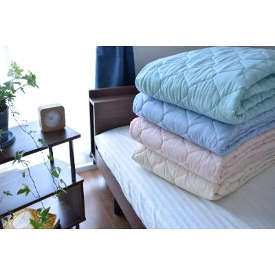 ふるさと納税 蒲郡市 和晒し　ダブルガーゼ敷パット　ダブルサイズ　_ブルー【G0208】 |  | 03