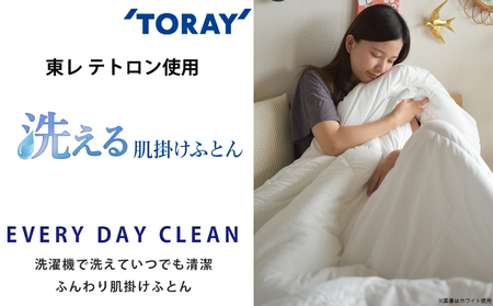 【ブラウン】洗える(東レFT)使用肌掛けふとん【SL】_AA-J202-br