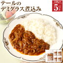 【ふるさと納税】テールのデミグラス煮込み 150g×5パック 合計750g デミグラス 煮込み レトルト テール 牛肉 牛 国産 福岡県産 冷凍発送 送料無料