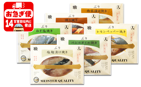 A1-47191／【鹿児島産ぶり冷凍】漬け焼き魚・６種類セット