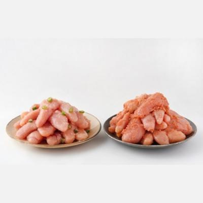 ふるさと納税 新宮町 2種類の切れ子明太子セット1000g【辛子明太子】.AF145