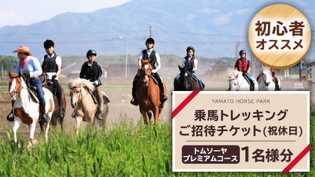 【初心者おススメ】 トムソーヤプレミアムコース 祝休日プラン 乗馬 トレッキング 体験チケット  [DE006sa]