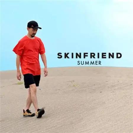 「SKINFRIEND SUMMER」丸首半袖Tシャツ　男女兼用Mサイズ/レッド【1498432】