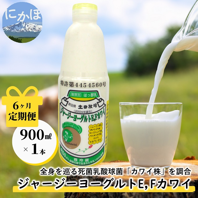 
                  毎月お届け！ジャージー ヨーグルト(E・Fカワイ)900ml×1本 6ヶ月定期便(飲む ヨーグルト)
                