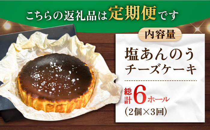 【全3回定期便】【ヒルナンデスで紹介されました！】五島列島 チーズケーキ 塩あんのう 2個【虎屋】 [RBA020]